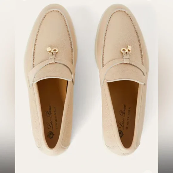 Loro Piana Summer Charms Leather Loafers - Picture 2 of 6